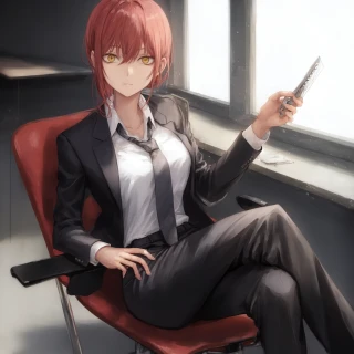 チェンソーマン マキマ, ドレス, スーツ, ビジネス用Yシャツ